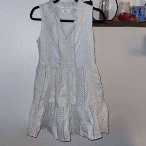 White Sleeveless Mini Dress